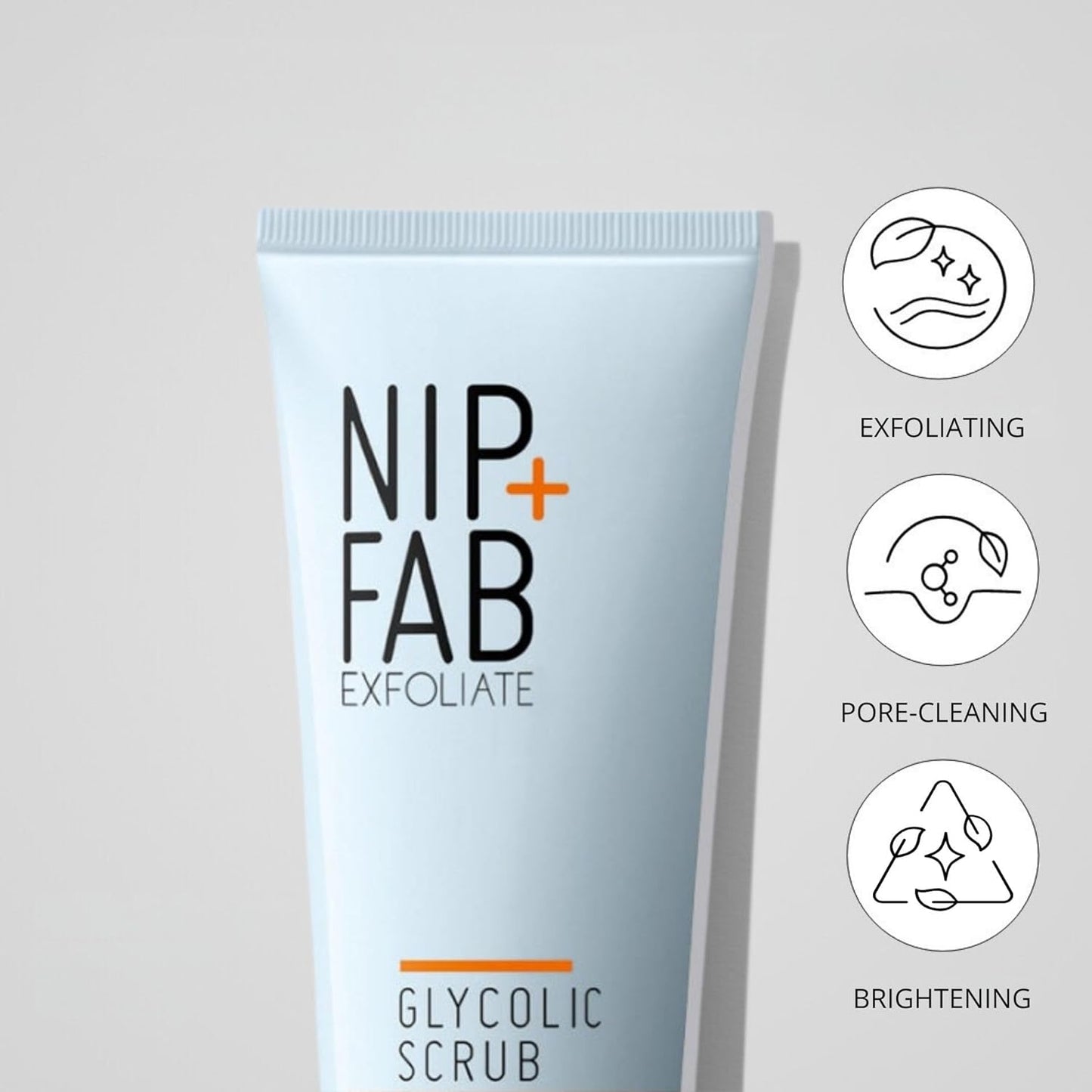 Nip+Fab Glycolic Fix Scrub | Peeling Con Ácido Glicólico | Exfoliante Facial Con Ácido Salicílico | AHA/BHA Exfoliante Facial | Pulido Limpiador Para Afinar Los Poros Aclarar La Piel | 75 Ml
