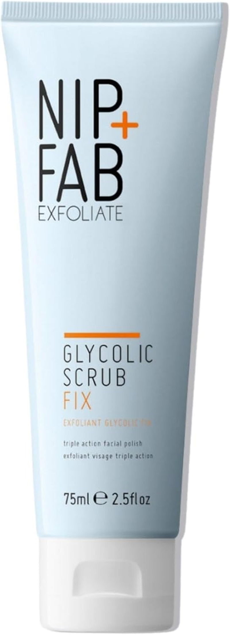 Nip+Fab Glycolic Fix Scrub | Peeling Con Ácido Glicólico | Exfoliante Facial Con Ácido Salicílico | AHA/BHA Exfoliante Facial | Pulido Limpiador Para Afinar Los Poros Aclarar La Piel | 75 Ml